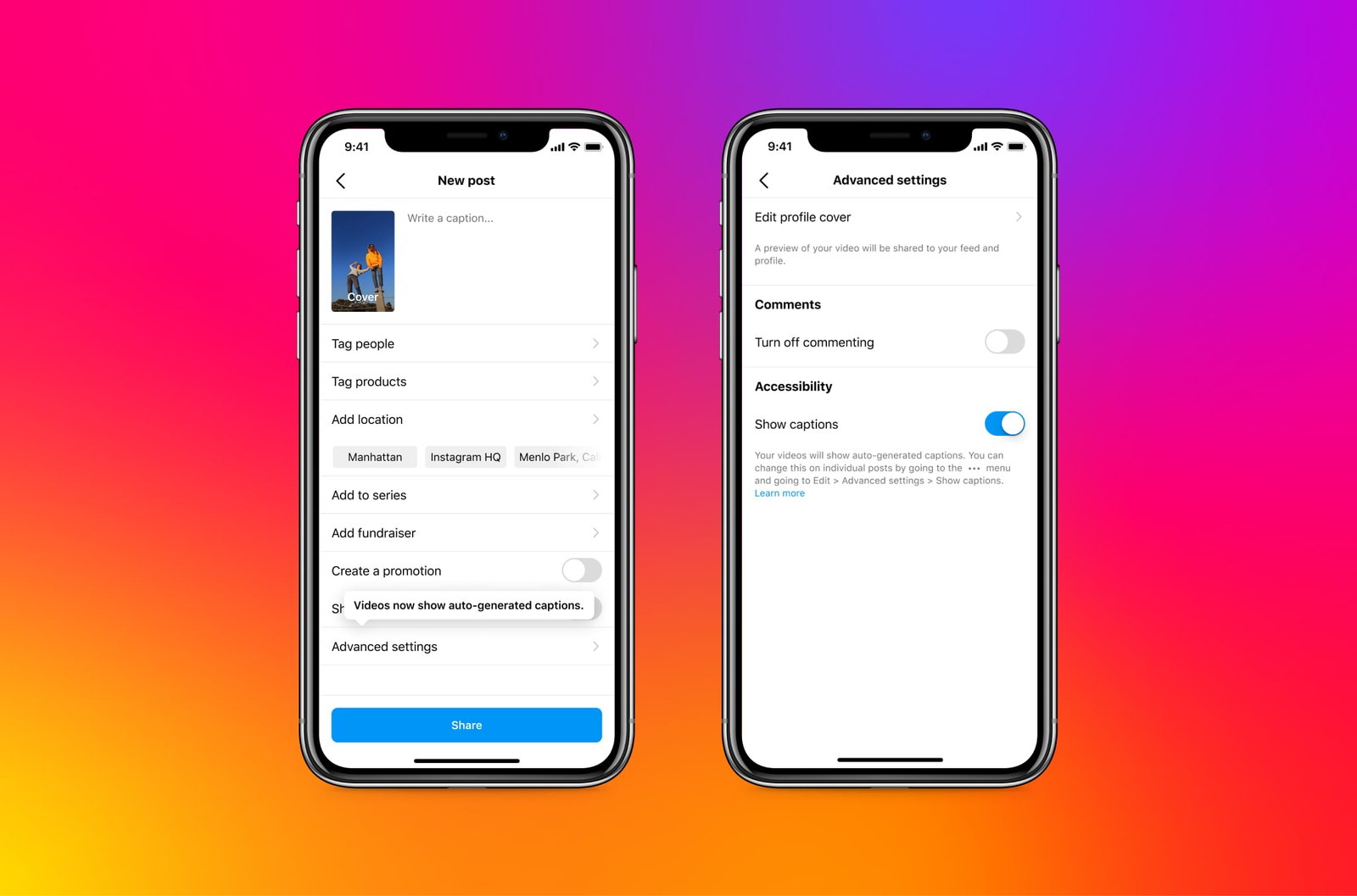 Instagram has just rolled out auto-generated captions for videos