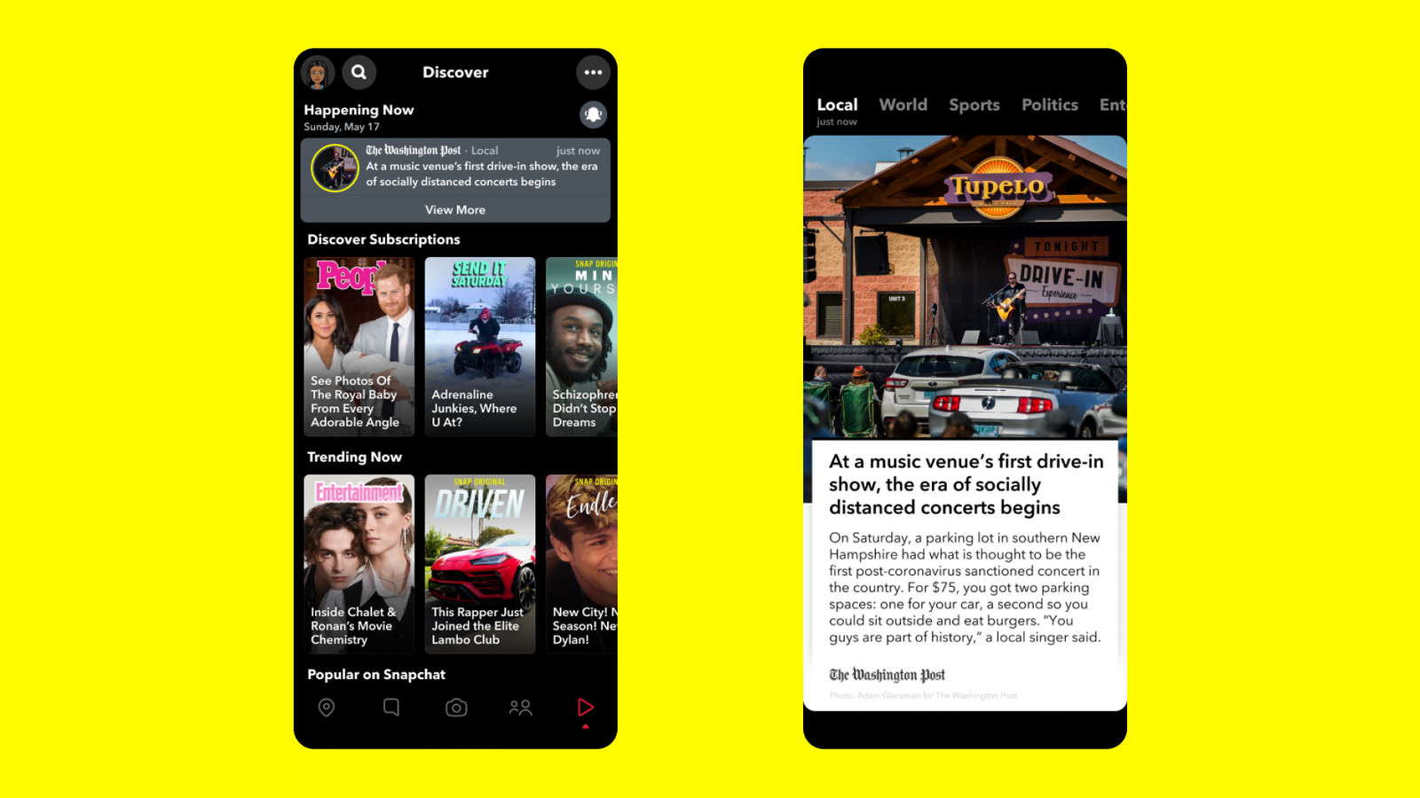 You’ll now be able to get News on Snapchat. You’ll now be able to get News on Snapchat.