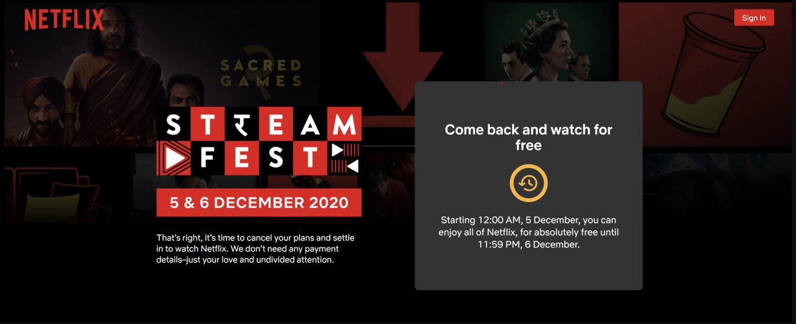You’ll be able to watch Netflix for free by December
