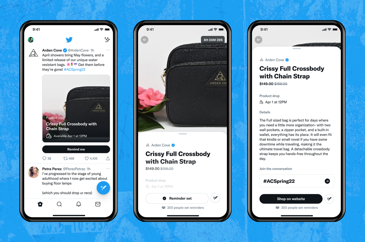 Twitter is now announcing a new shopping feature, late to the game?