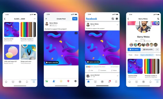 Select Facebook Creators can now post NFTs on their profile Select Facebook Creators can now post NFTs on their profile